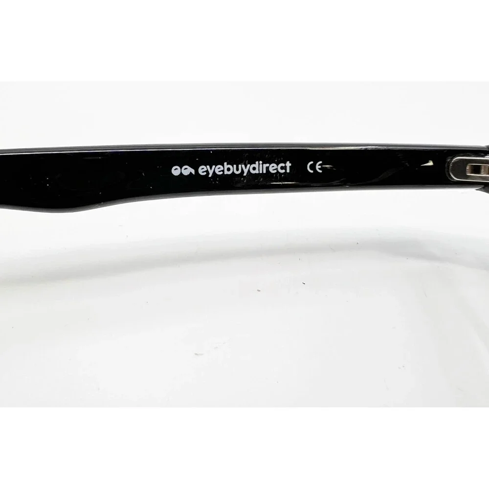 EyeBuyDirect Eyeglass Frames Unisex Black Silver Browline Coexist 49-21-142 C1